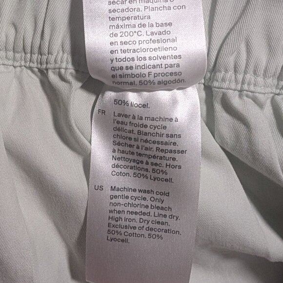 New! COS | Men's Wide-Leg Elasticated Trousers In Light Green - Picture 12 of 12